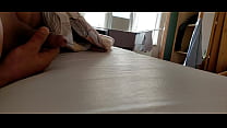masturbation and ejaculation of sperm on the mattress/bed