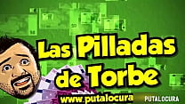 PutaLocura - Morena de tetas grandes española traga leche de su novio en pillada