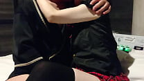 Amateur POV Chica en minifalda roja mordiendo polla Idol Cosplay Mamada Cunnilingus Creampie