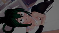 Фроппи мокрый после тренировки и хочет поиграть с большим членом (MHA) (версия для взрослых)