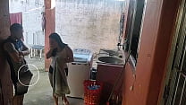 wife left and the maid couldn't resist my erect cock