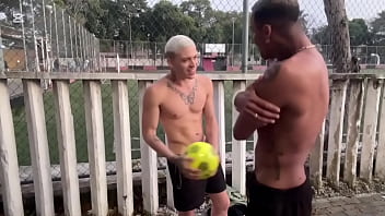 Straight guy loses soccer match and has to give his virgin ass to the gays on the team