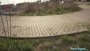 Public Agent Super sexy brunette shows off her tits and ass and suck and fucks