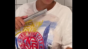 Busty Chubby Teen Backstage wet shower and huge facial treatment - POV Blowjob