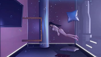 3D горячая азиатская зрелая милф голая ее идеальное тело дразнит молодой большой член, чтобы заняться сексом