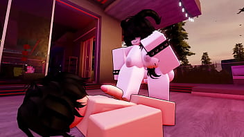 Маленькая шлюха просит меня трахнуть ее безжалостно в Roblox