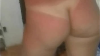 He came back from the beach and went straight to eat the ass