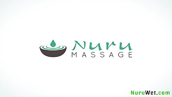 Charles Dera, Kelsey Kane: Natural busty blonde teen masseuse rub her tits on her client