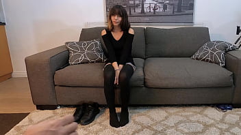 Candy Cruise's first porn casting video at 18 years old