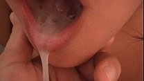 Renatinha filling her mouth with hot cum.MOD